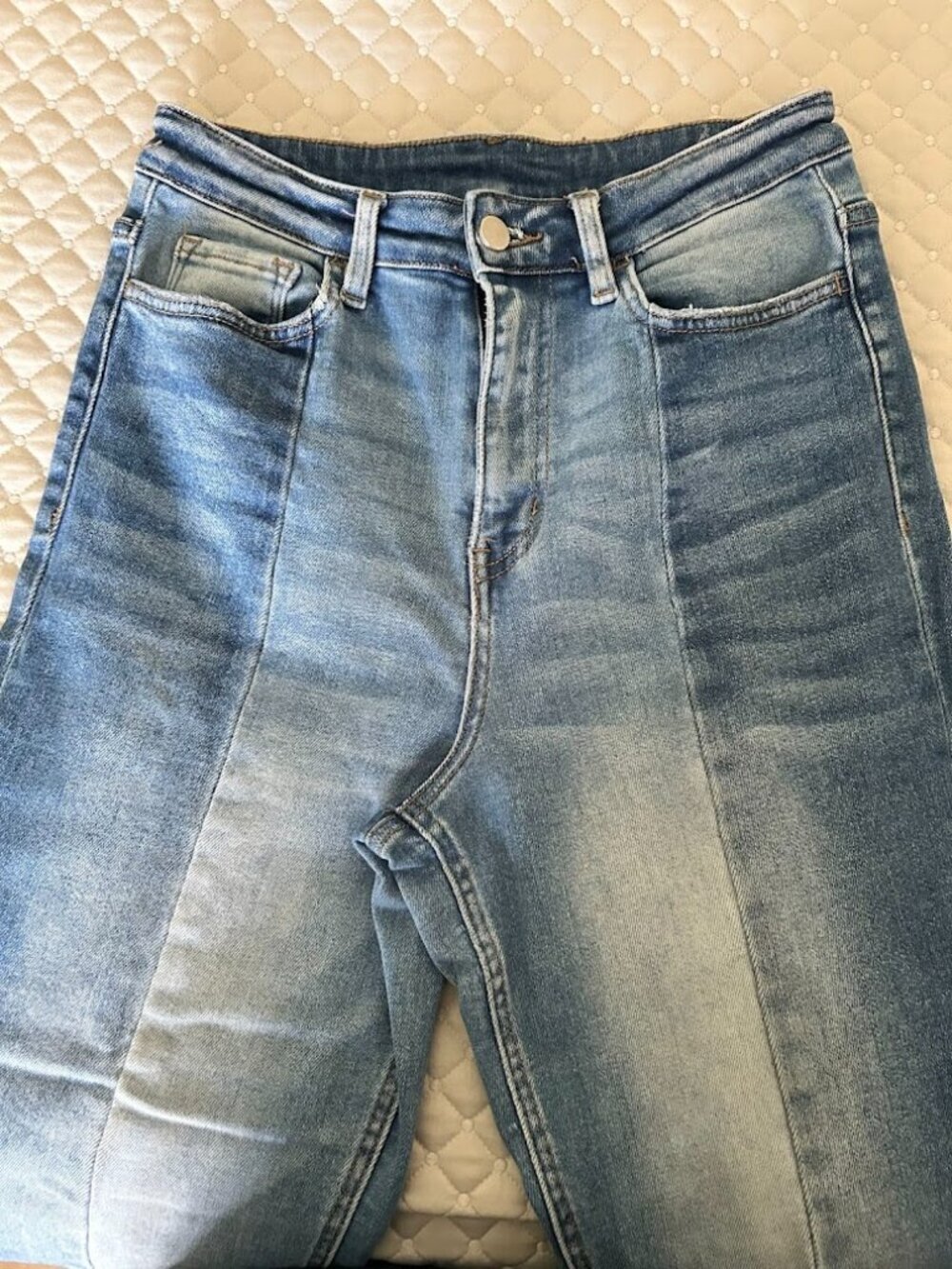 Flying Monkey High Rise Two-Tone Wide Leg Jeans - Size 27